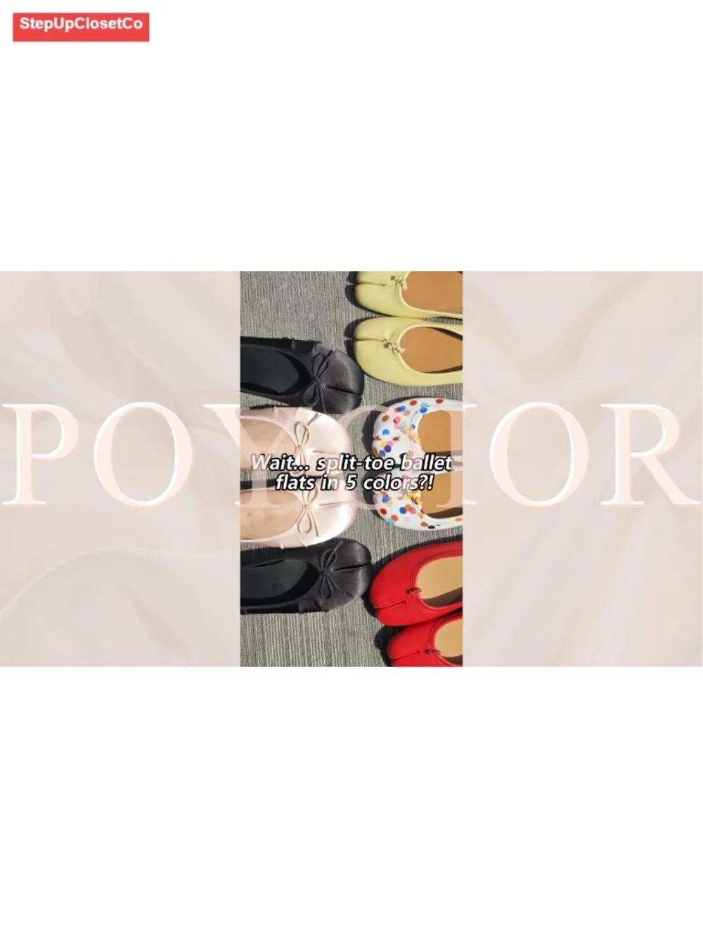 Satin Split Toe Ballet Flats Ruched Detail Bow Accent Slip On Comfort Work Shoes